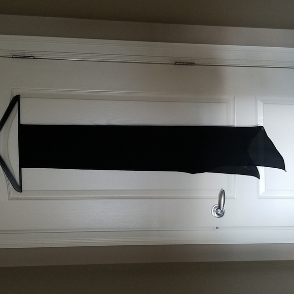 Algo Velvet/Chiffon Evening Gown with Scarf Lined Black Size 10 - Picture 4 of 14